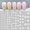 F724-F727 2021New White Gold Color Self-adhesive Nail Sticker