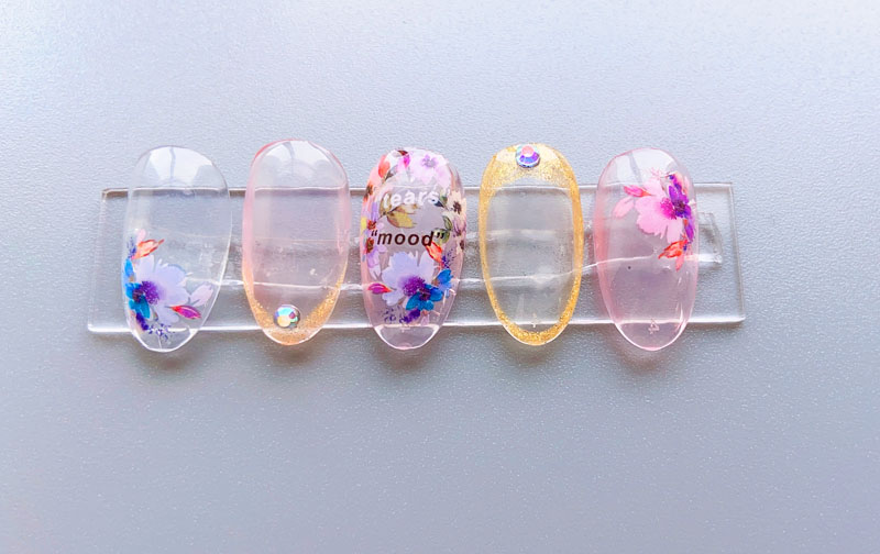 F728 Flower Self-adhesive Nail Sticker 2021 New