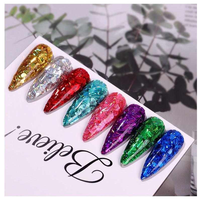 12pcs/set Nail Glitter Sparkling Nail Sequin Set
