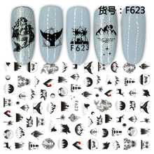 F623 Christmas Halloween 3D Self Adhesive Nail Art Sticker 