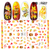 F607 The Autumn Fall season 3D Self Adhesive Nail Art Sticker 