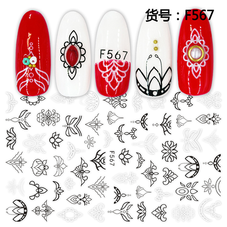 F567 3D Self Adhesive Nail Art Sticker
