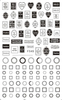 F545 4 Colors Gold Silver Black White 3D Self Adhesive Nail Art Sticker