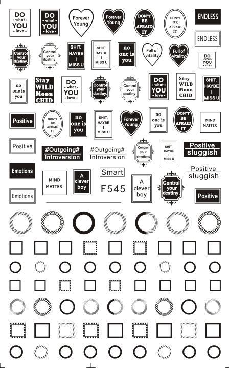 F545 4 Colors Gold Silver Black White 3D Self Adhesive Nail Art Sticker