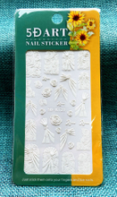 5D Embossed Lace Flower Nail Sticker