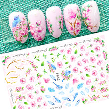 F852 DIY Design 3D Self Adhesive Spring Flowers Nail Art Sticker