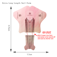 New Update Extra Long length Nail Form with crease line