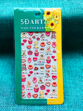 5D Embossed Animal Cake Candy Nail Sticker