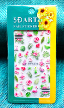 5D Embossed Summer Nail Sticker