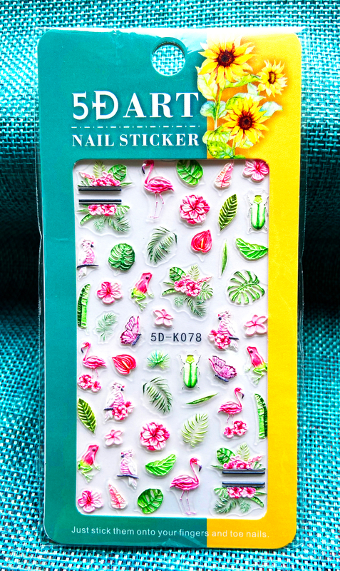 5D Embossed Summer Nail Sticker