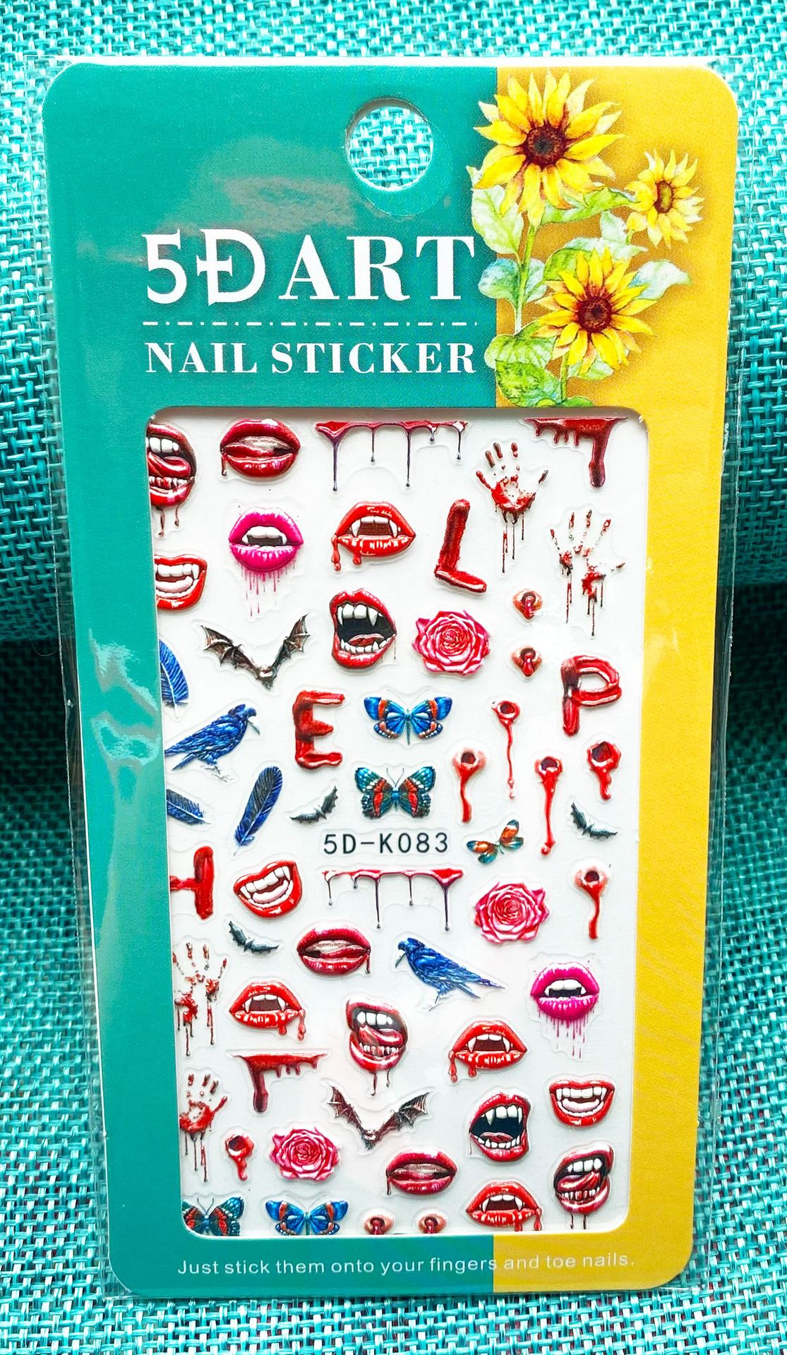5D Embossed Halloween Nail Sticker