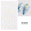 5D Embossed Spring Sumber Butterfly Leaf Flower Nail sticker