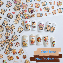 2024 New Cute Cartoon Nail Sticker