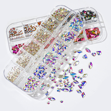 Round Different Shape Irregular Flat bottom Glass Strass Nail Red Rhinestone