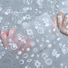Heart Snow Adhesive Embossed Nail Sticker