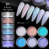 6pcs/set Pearlescent Chameleon Nail Powder Neon Mirror Magic Powder Pearl Laser Glitter Powder
