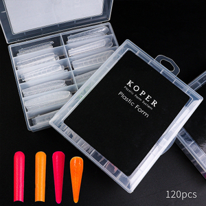 Nail Dual Form Tips Nail Gel Extension Full Cover Nail Tips 120pcs/box