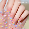 3D Nail Art Decals French Simulated Dried Flower Summer Petals Florals Colorful Flowers Adhesive Sliders Nail Stickers