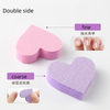 20 pcs/bag Double Side Heart-shaped Nail Sponge File