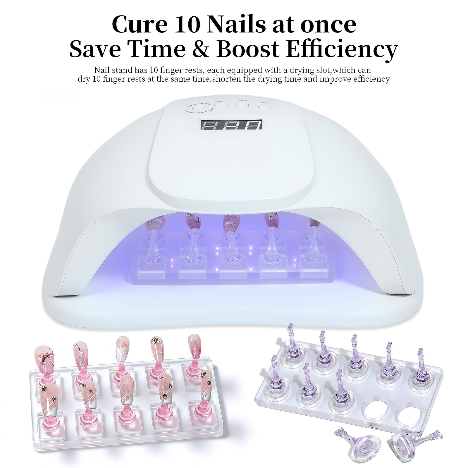 NEW Detachable Nail Art Display Board Nail Practice Holder No Magnet Nail Tool