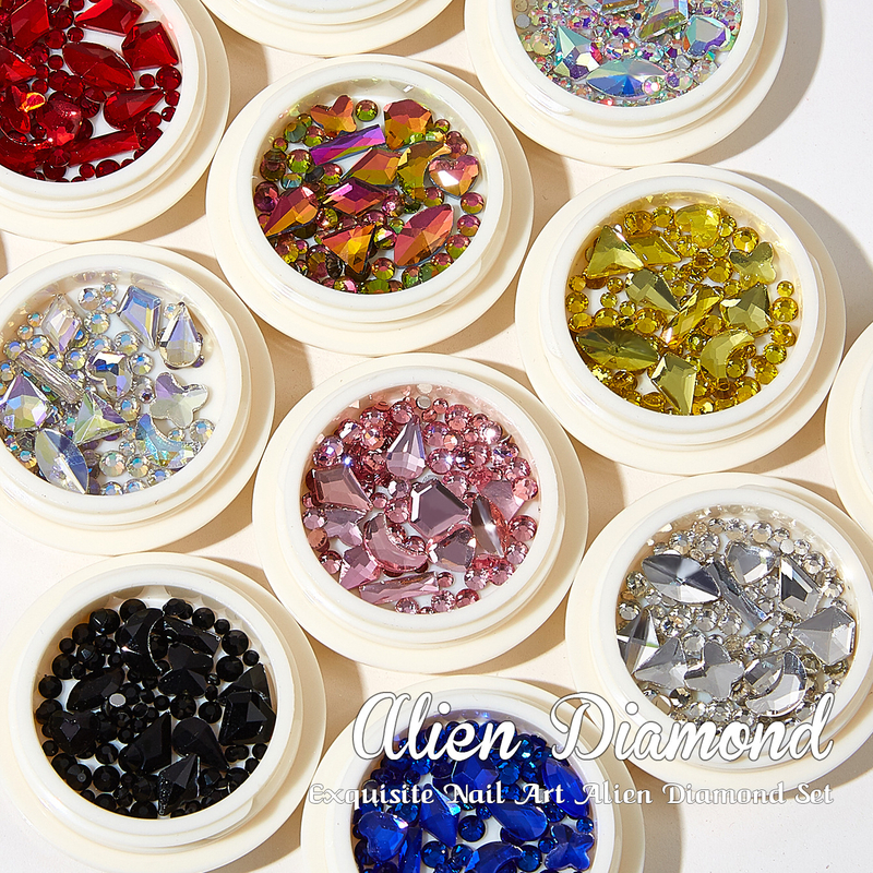 Mix Color 3D Nail Decoration Flat Back Charms Nail Rhinestone