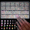 24 Grid Flatback Mixed Nail Rhinestone Nail Jewelry