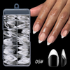 120pcs/box Almond Squard Coffin Ballerine French False Nail Tips 