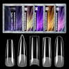 240pcs/box Semi-Frosted Extra Long XXL Nail Soft Gel Tips