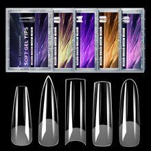 240pcs/box Semi-Frosted Extra Long XXL Nail Soft Gel Tips