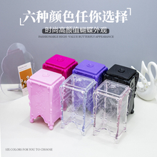 Nail Art Makeup Cotton Wraps Butterfly Holder Retro Plastic Storage Container 