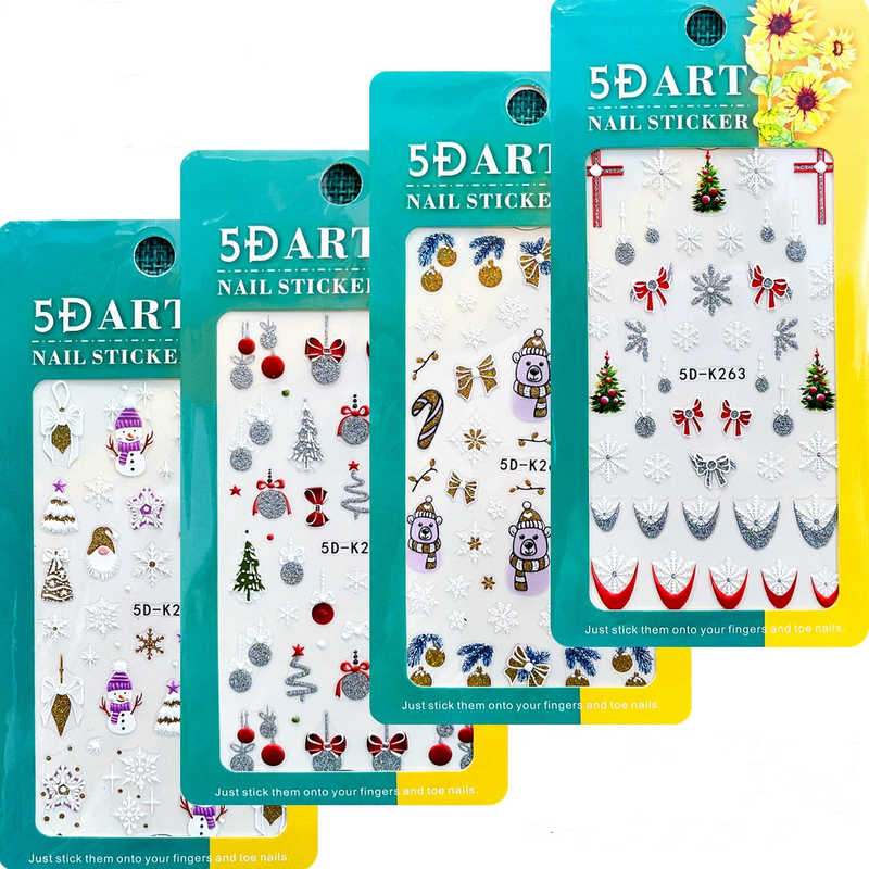 5D Embossed Nail Sticker