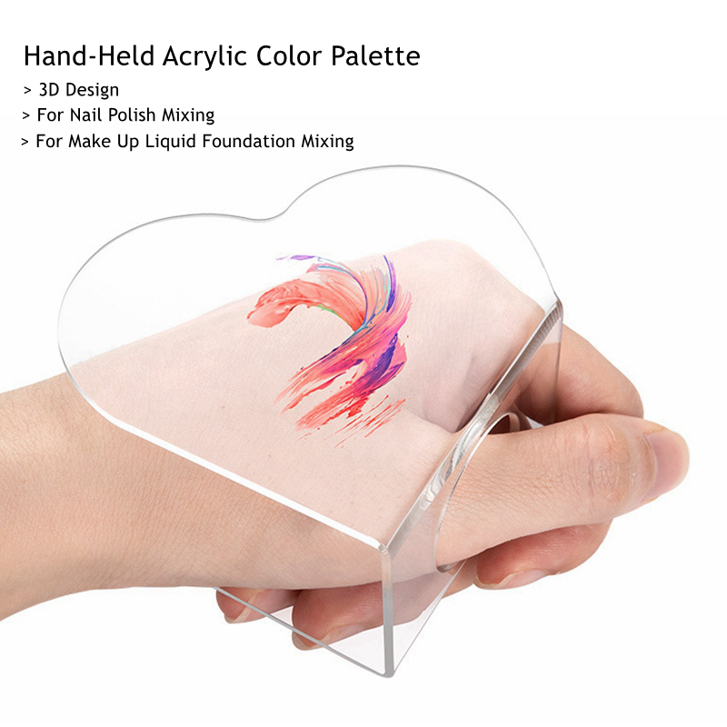 2025 NEW 3D Hand-Held Acrylic Color Palette For Liquid Foundation Nail Polish Color Mixing