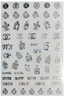 D024 CHANEL Brand Logo 3D Nail Art Sticker 6 colors available