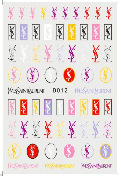 D012 Brand Logo 3D Nail art sticker