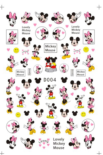 D004 Mickey Mouse 3D Nail art sticker
