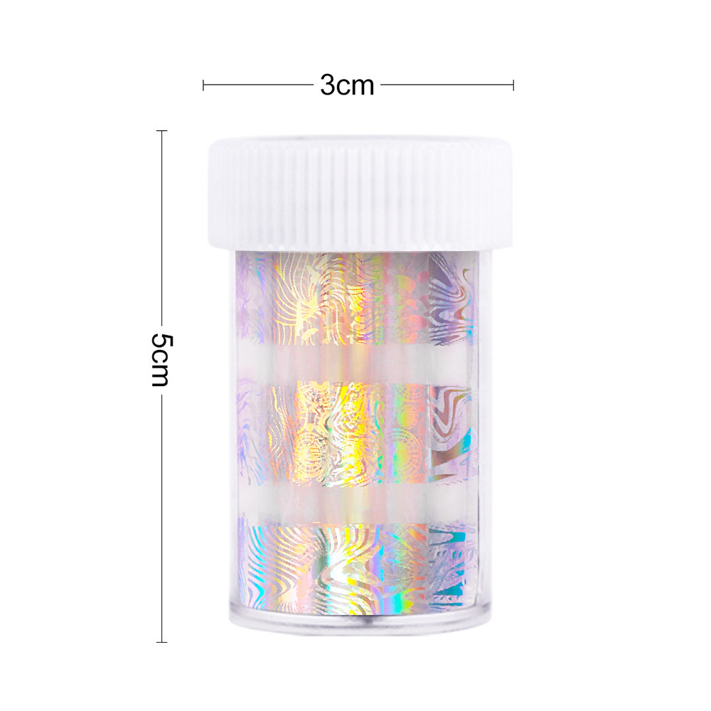 2020 New Laser Punk Butterfly Leaf Shape Multi-element Nail Transfer Foil