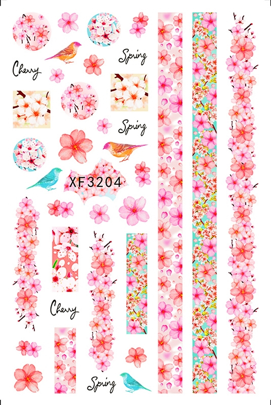 XF3204 3D Nail Art Sticker