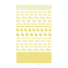 Dior Brand Logo Gold Silver Color 3D Nail Art Sticker