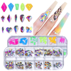 Different Designs Flat Bottom Symphony Glass AB Nail Rhinestone