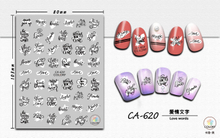 CA620 Word Self-adhesive Nail Art Sticker