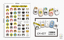 CA651 Kitty Cat Self-adhesive Nail Art Sticker
