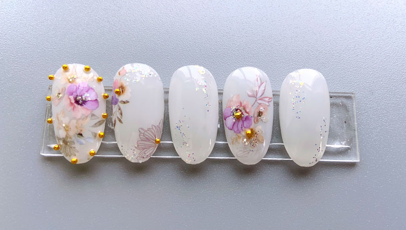F729 Flower Self-adhesive Nail Sticker 2021 New
