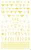 F552 4 Colors Gold Silver Black White 3D Self Adhesive Nail Art Sticker