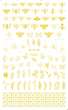 F552 4 Colors Gold Silver Black White 3D Self Adhesive Nail Art Sticker