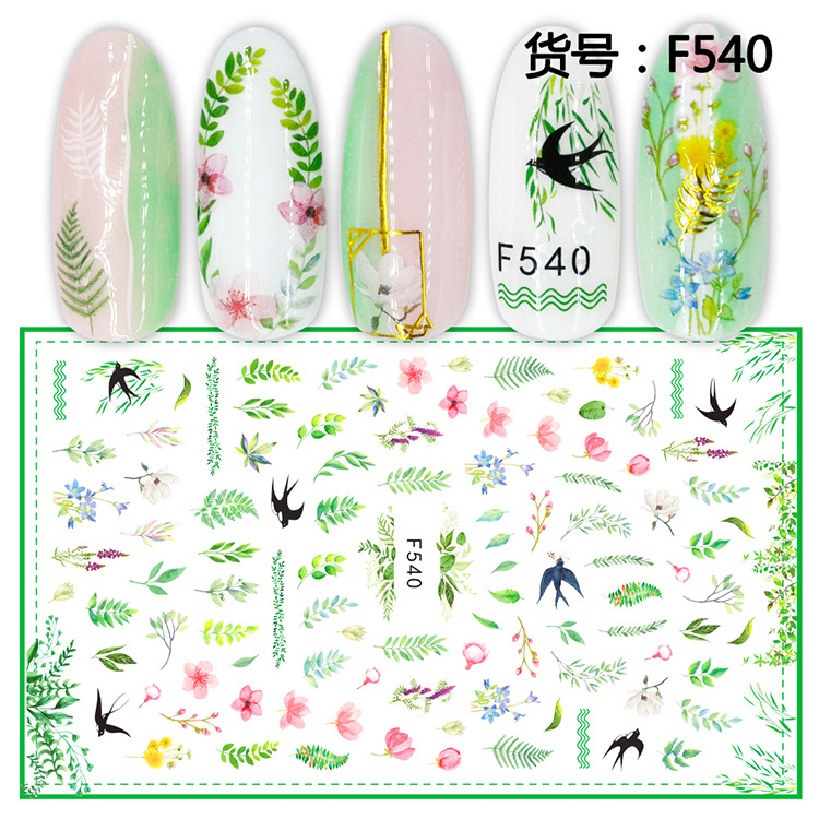 F540 3D Self Adhesive Nail Art Sticker