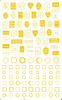 F545 4 Colors Gold Silver Black White 3D Self Adhesive Nail Art Sticker