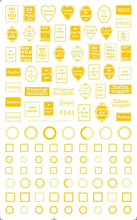 F545 4 Colors Gold Silver Black White 3D Self Adhesive Nail Art Sticker