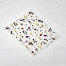 Retro Half Clear Flower Adhesive Nail Sticker