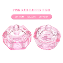 Pink Color Nail Dappen Dish DIA 40mm