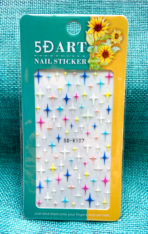 Cloud Heart Star 5D Embossed Nail Sticker